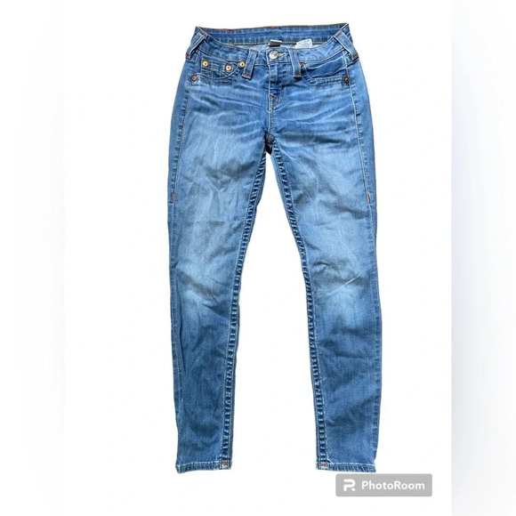 True Religion mid rise denim skinny jeans Sz 26 - Picture 1 of 10